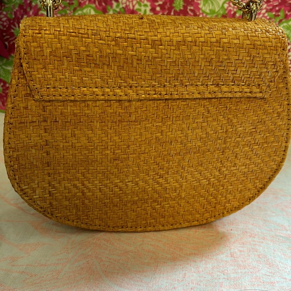 Lilly Pulitzer Sirena Crossbody Bag Raffia Gold Tassel - Picture 4 of 11